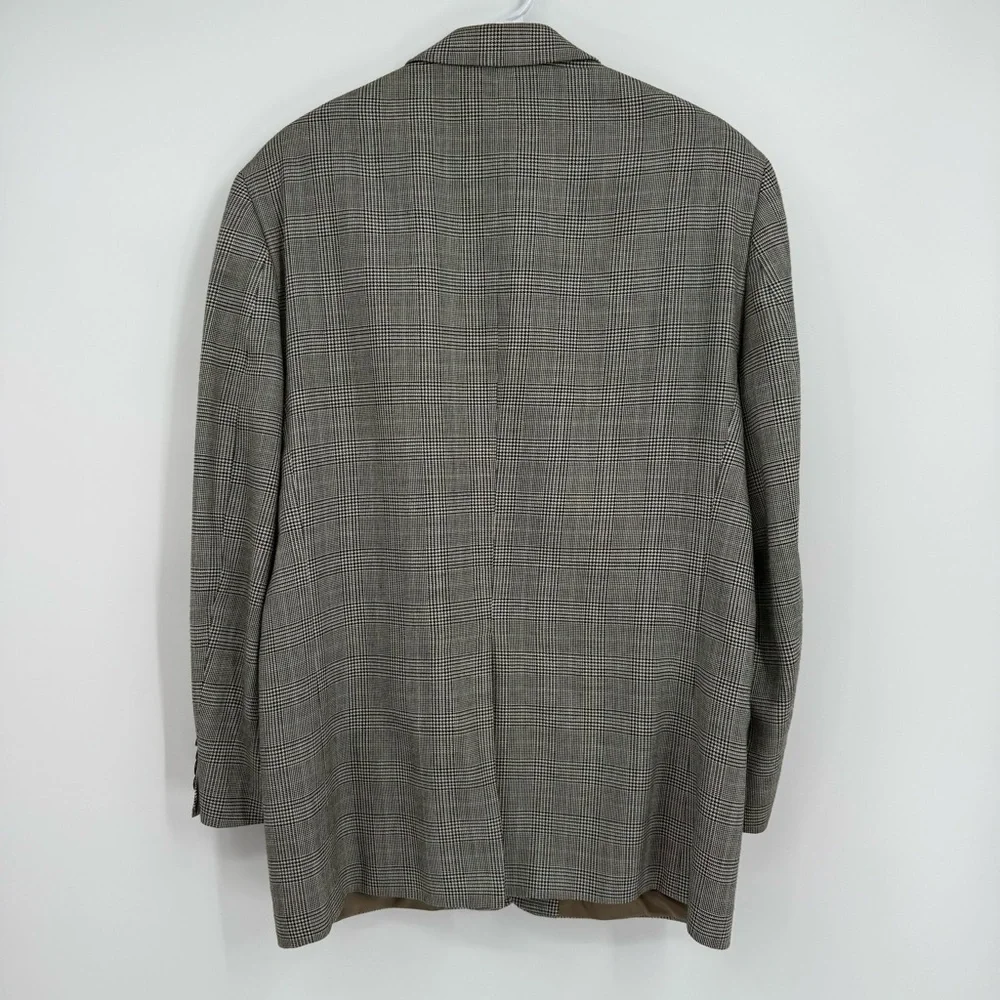 Lauren Ralph Lauren Men's black houndstooth silk Wool Sport Blazer Size 42 R